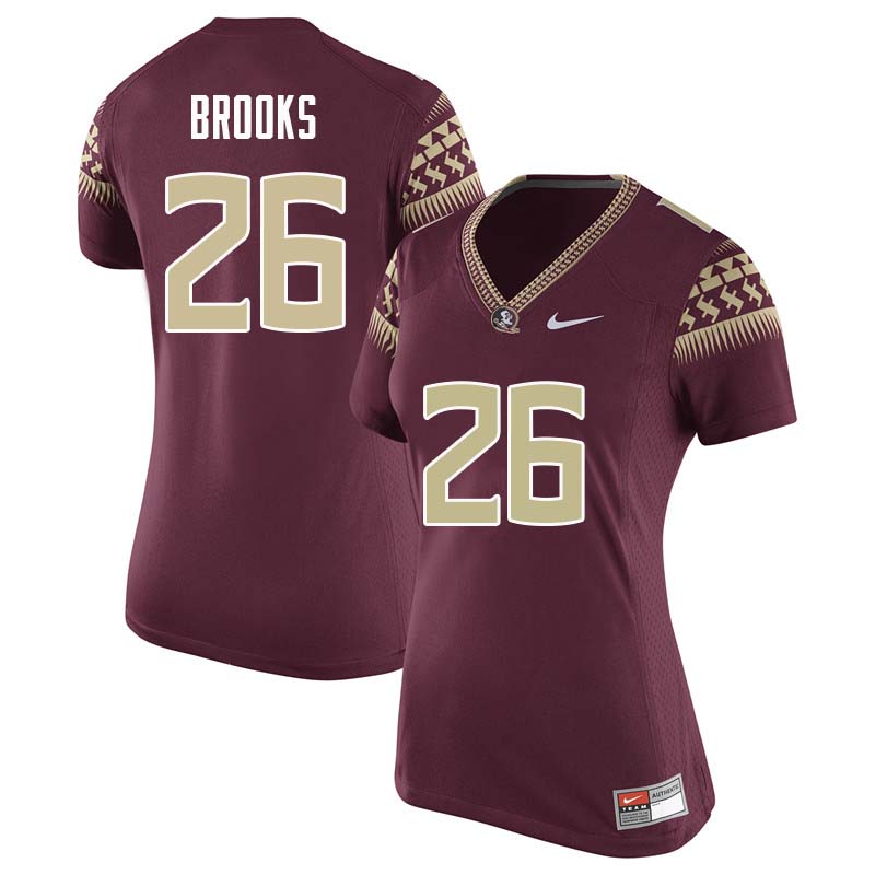 Women #26 Decalon Brooks Florida State Seminoles College Football Jerseys Sale-Garnet